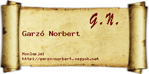 Garzó Norbert névjegykártya